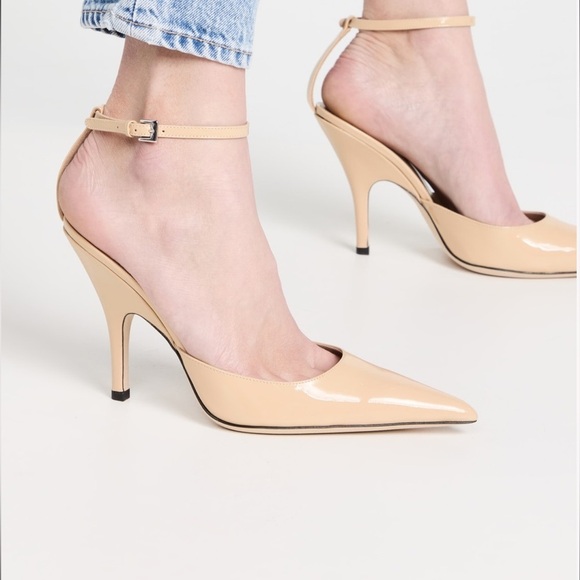 NWOT BY FAR Eliza Kraft Patent Leather Pumps - Picture 3 of 8